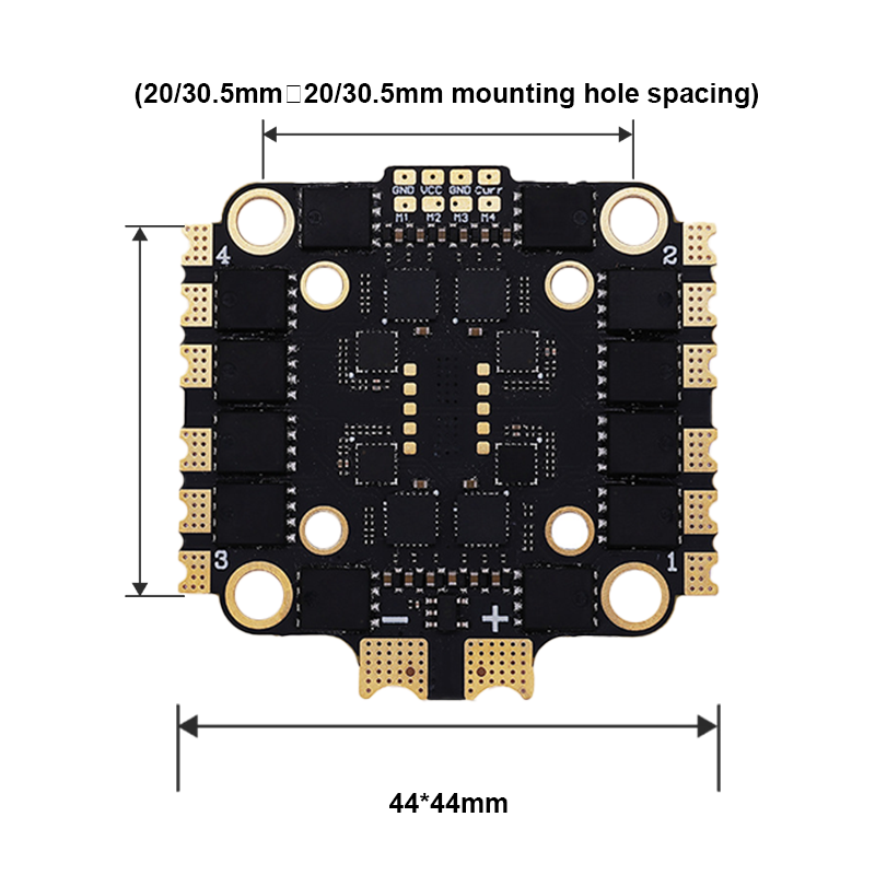50/55A 6S 4in1 ESC with Dual Pad High Performance FPV Flight Controller Stack for FPV Racing Drone Parts
