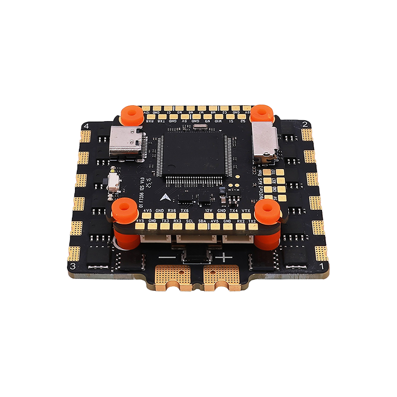 Mini Flight Controller Stack 50A 12S 4in1 ESC Brushless ESC H743 Flight Controller with Integrating 5V/12V Dual BEC for FPV Racing Drones Parts