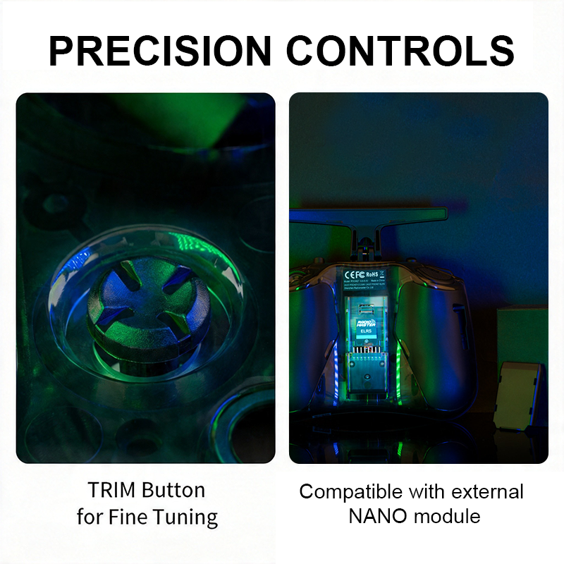 Radiomaster Pocket Hall Gimbal Transmitter Remote Control Portable Lightweight Built in LED Light Foldable Antenna Mode 2