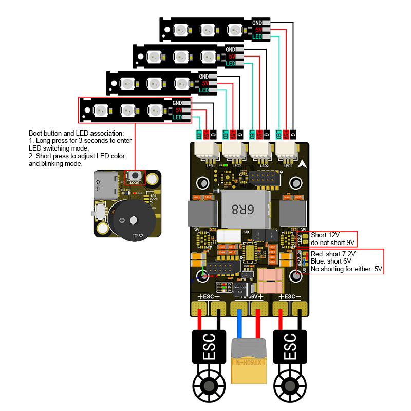 F405 Flight Controller with C1/C2 Dual Camera 2-6S Fixed Wing FPV Flight Controller for FPV Racing Drones Freestyle
