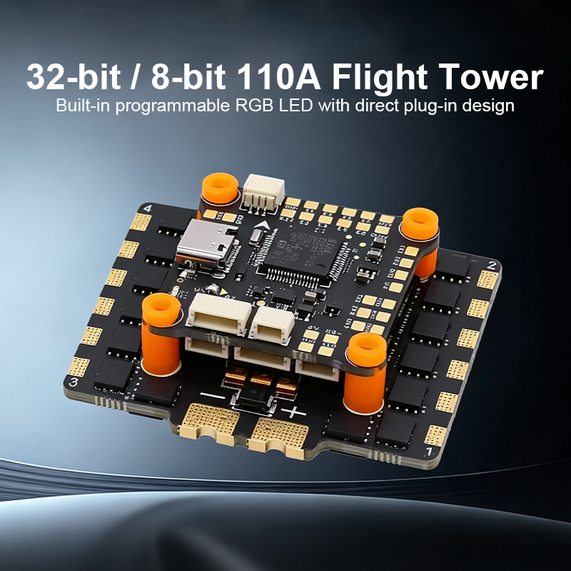High Performance F405 Flight Controller with Integrating 5V/12V Dual BEC 110A 8S 4in1 ESC Mini Flight Controller Stack for FPV Racing Drones Parts