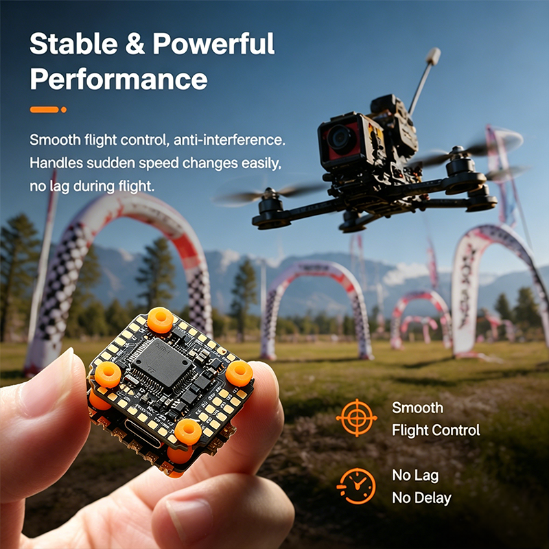High Performance Mini Flight Controller Stack F722 Flight Controller with Integrating 5V/10V Dual BEC 35A 6S 4in1 ESC for FPV Racing Drones Parts