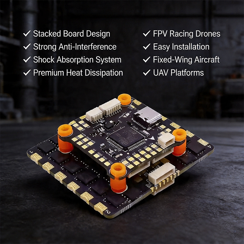 High Performance F405 Flight Controller with Integrating 5V/12V Dual BEC 110A 8S 4in1 ESC Mini Flight Controller Stack for FPV Racing Drones Parts