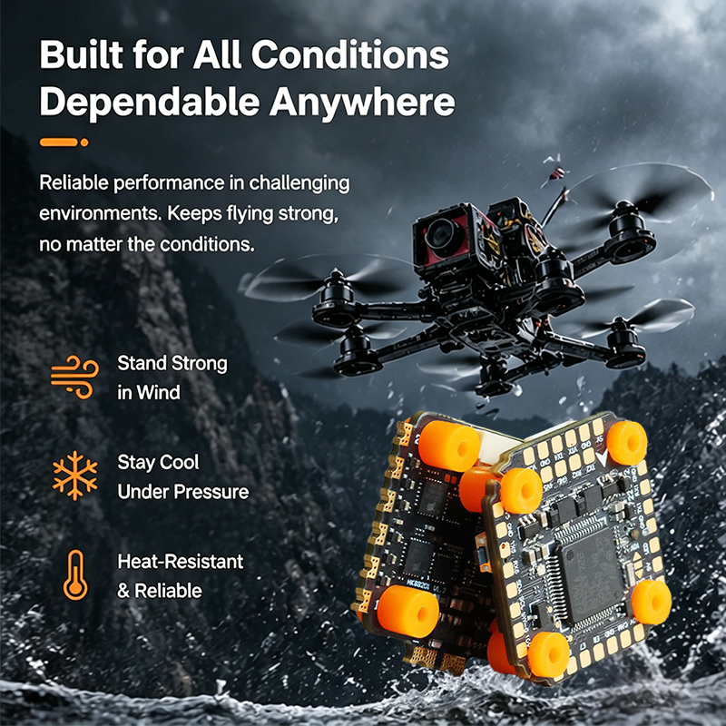 High Performance Mini Flight Controller Stack F722 Flight Controller with Integrating 5V/10V Dual BEC 35A 6S 4in1 ESC for FPV Racing Drones Parts