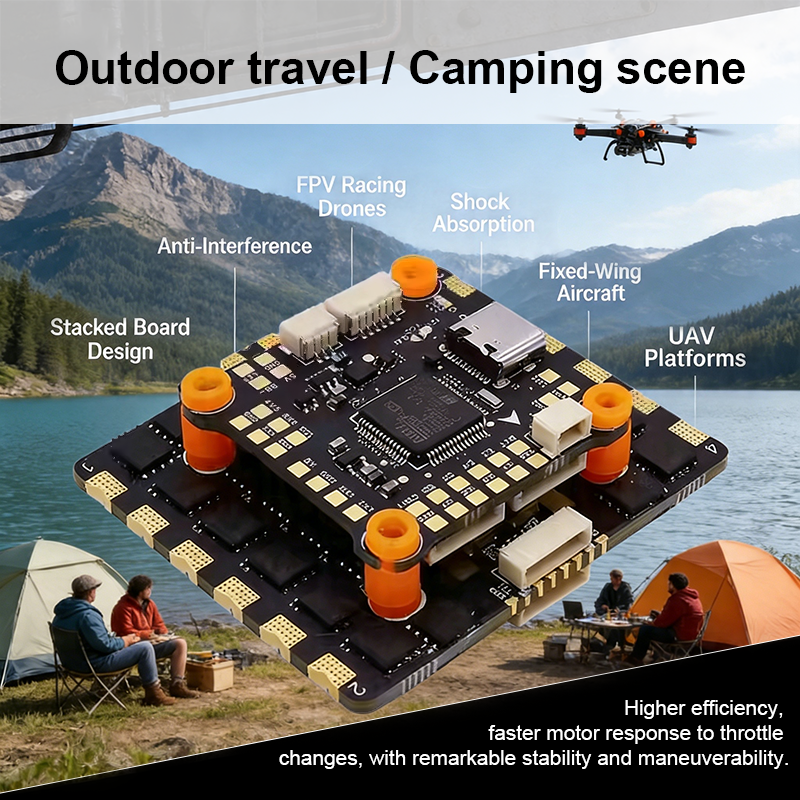 High Performance F405 Flight Controller with Integrating 5V/12V Dual BEC 110A 8S 4in1 ESC Mini Flight Controller Stack for FPV Racing Drones Parts