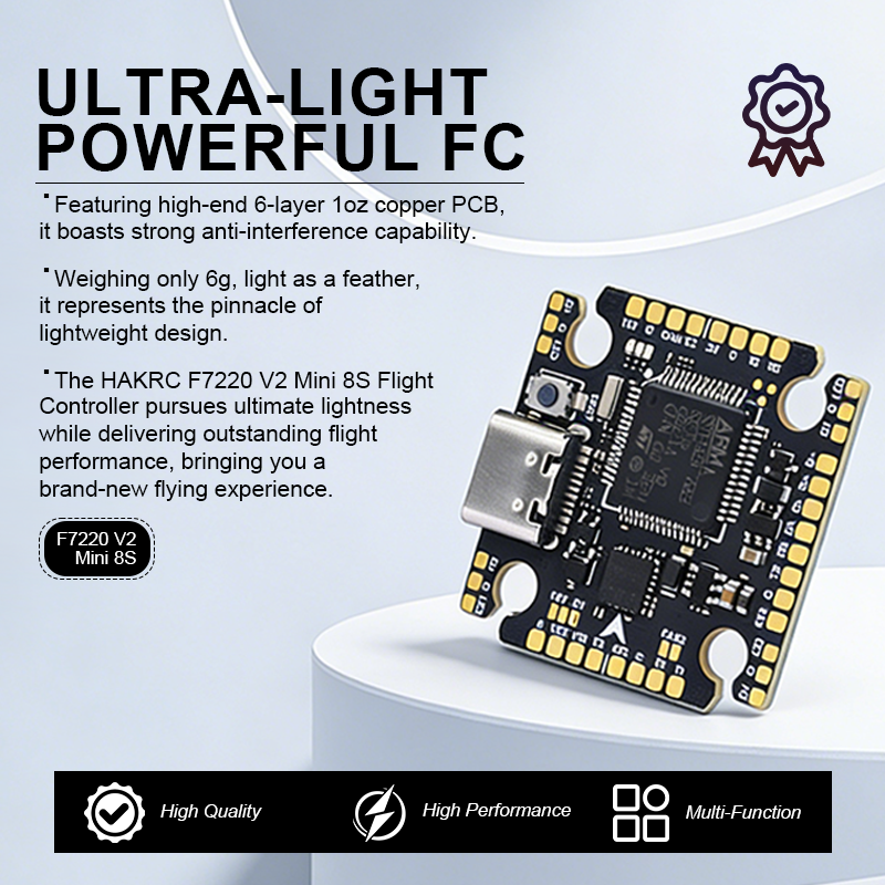 High Performance Flight Controller with Integrating 5V/10V Dual BEC F722 Flight Controller for FPV Racing Freestyle Drones