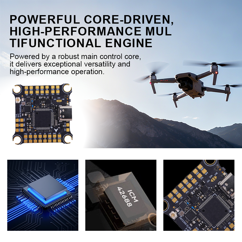 F722 Flight Controller with Integrating 5V/10V Dual BEC High Performance Drone Flight Controller for FPV Racing Freestyle Drones