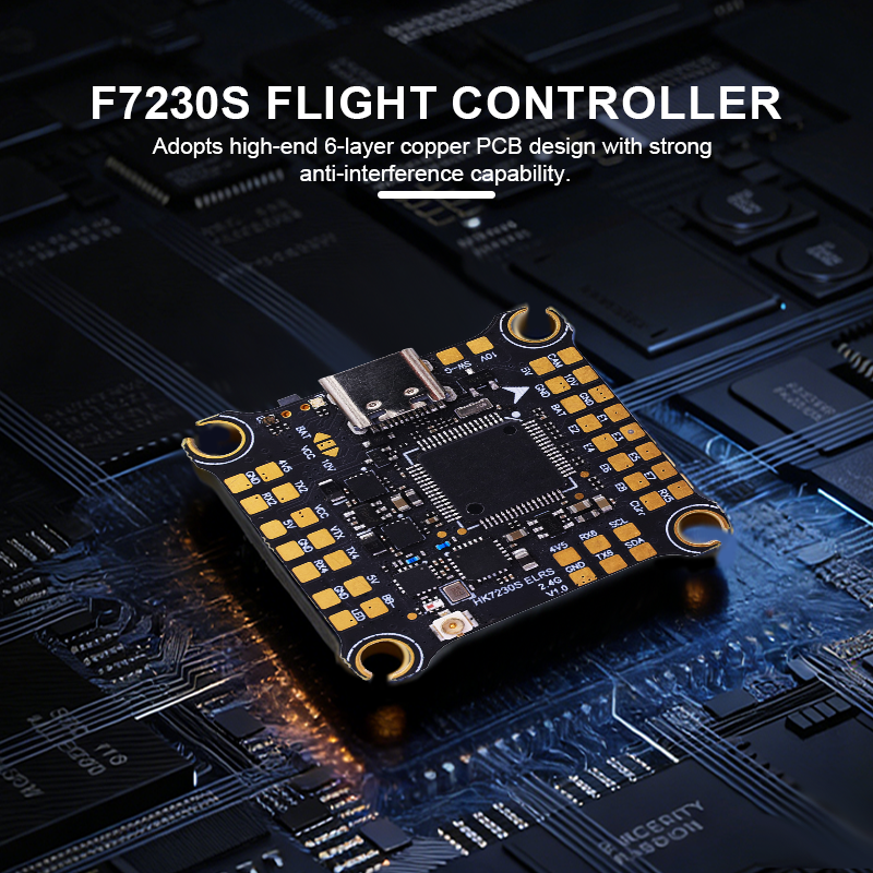F722 Flight Controller with Integrating 5V/10V Dual BEC High Performance Drone Flight Controller for FPV Racing Freestyle Drones