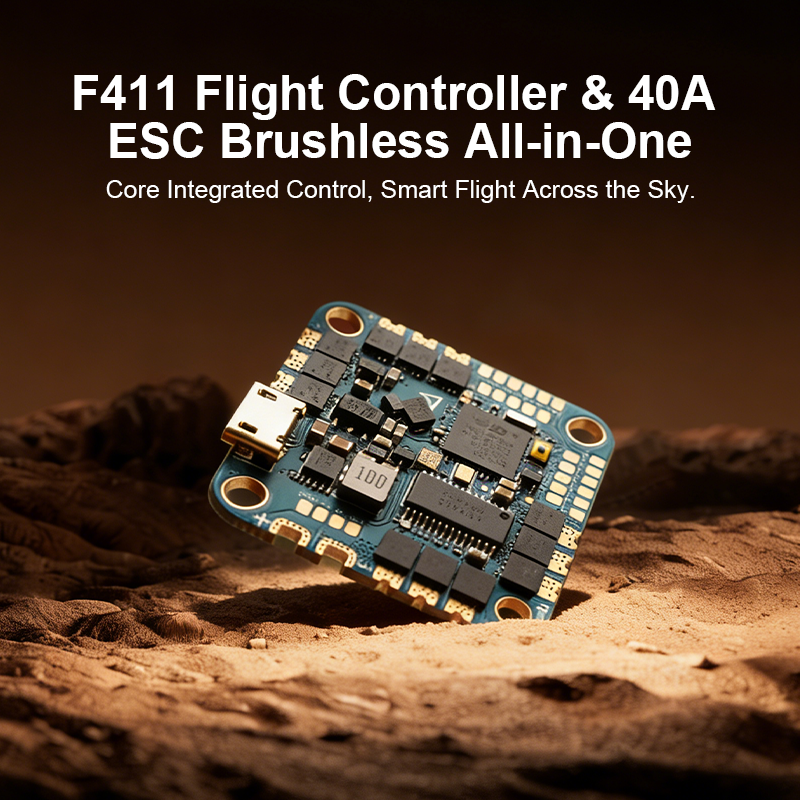 Mini Flight Controller 40A 6S AIO Flight Controller 4in1 ESC Brushless ESC for FPV Racing Freestyle Drones