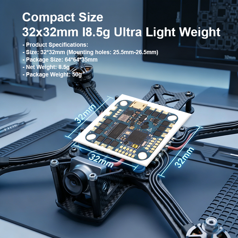 High Performance AIO Flight Controller F411 20A 5S 4in1 ESC Brushless ESC for FPV Racing Freestyle Drones