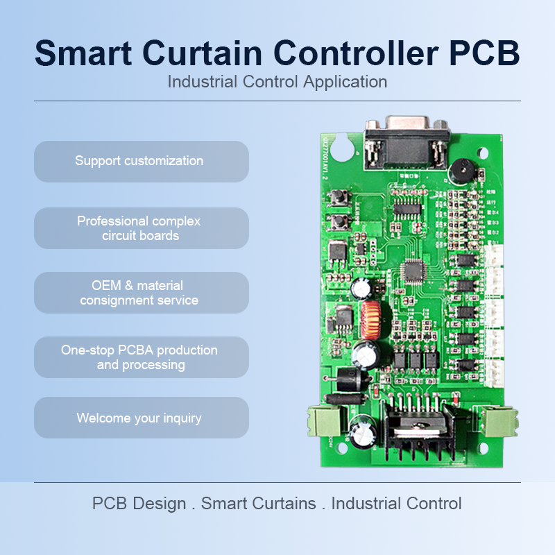 Smart Curtain PCBA Circuit Board Design Customizable Motor Driver Board for Automated Blinds Curtains