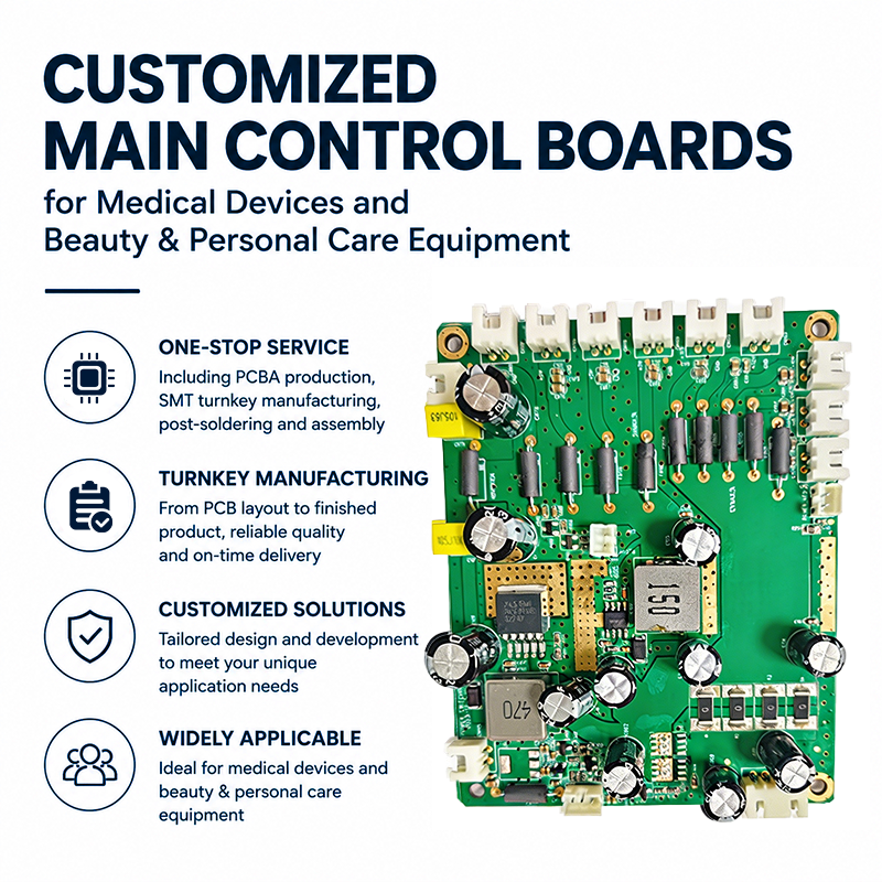 Beauty & Personal Care PCBA – Customizable Circuit Board Assembly for Facial Devices, Hair Removal, Toothbrushes & Skin Care Appliances