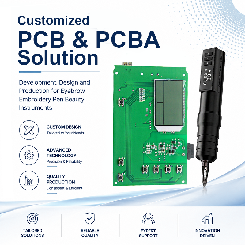 Tattoo Pen Beauty Device PCBA – Customizable Circuit Board for Permanent Makeup & Microblading with Speed Control & Stroke Adjustment