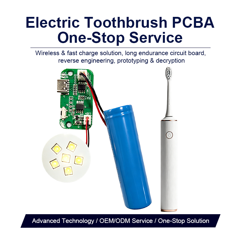 Electric Toothbrush PCBA – Magnetic Levitation or Sonic Motor Driver with Pressure Sensor, 2-Minute Timer, Bluetooth & Wireless Charging