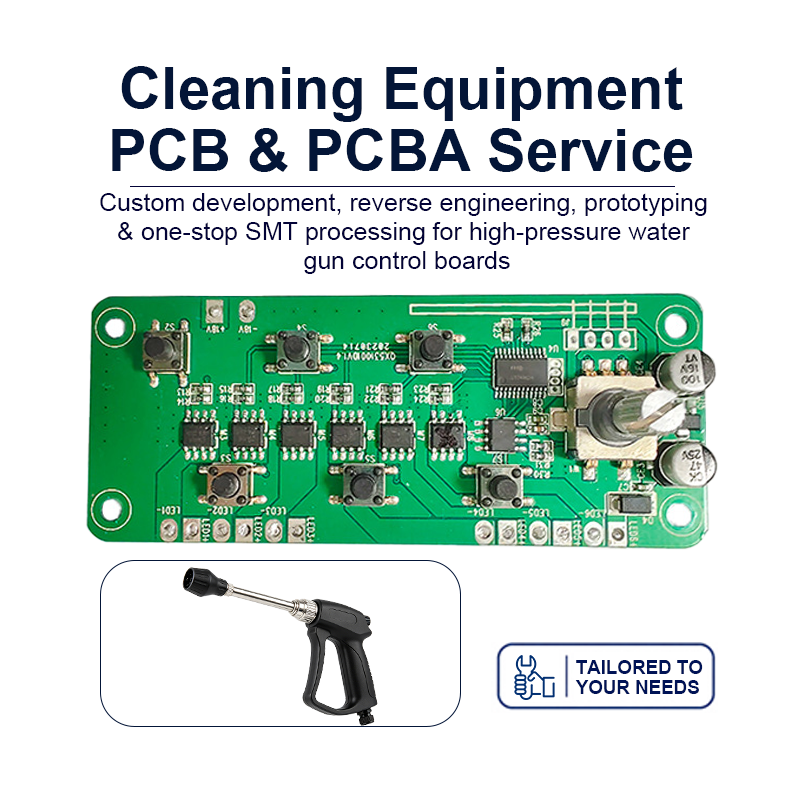 Cleaning Equipment PCBA – Programmable Control Board for Ultrasonic Cleaners, Pressure Washers, Steam Cleaners & Carpet Cleaners