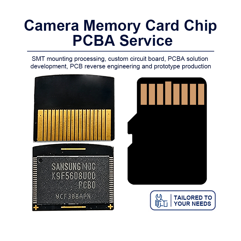 Camera Memory Card SMT Assembly PCBA – High‑Precision PCB for NAND Flash, Controller IC & Passive Components with BGA/CSP Capability