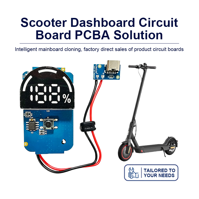 Scooter Dashboard PCBA – LCD/LED Display Board with Speedometer, Battery Indicator, Headlight Control & Bluetooth for Electric Scooters & E‑Bikes