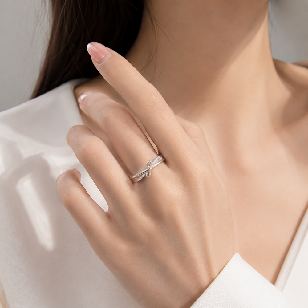 LumiJoy Infinity Knot Adjustable Ring