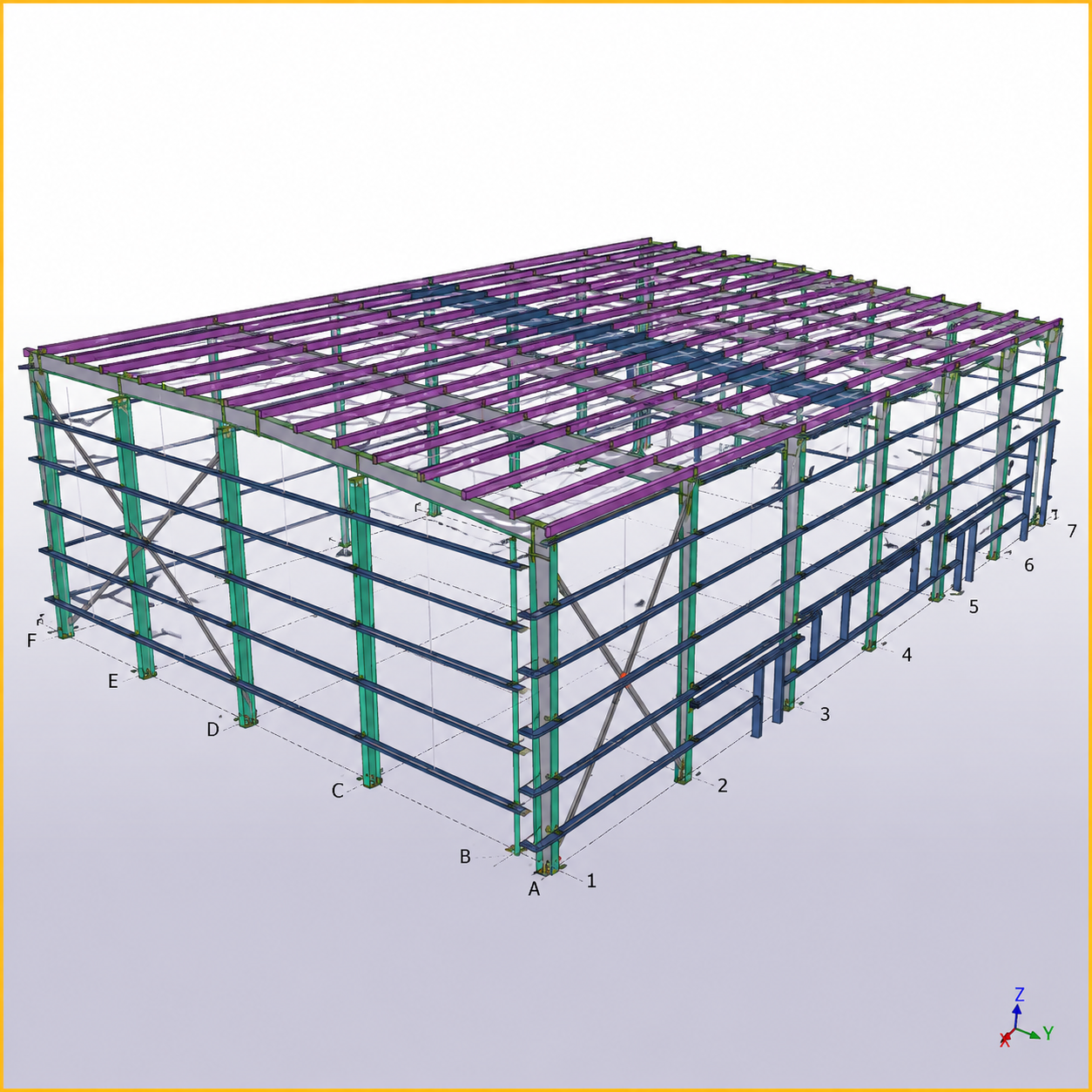 Steel structure connection and detailing work
