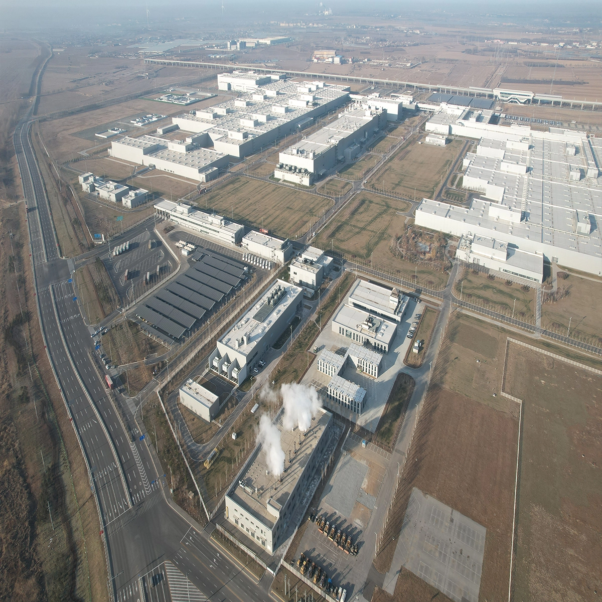 Manufacturing Plant Building structure view
