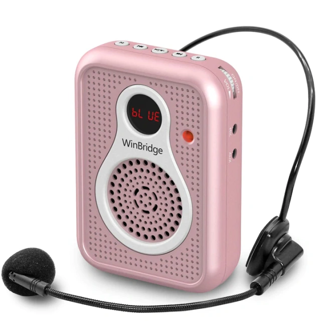 S208 10W Mini Voice Amplifier – Portable Rechargeable PA System with Wired Headset | WinBridge