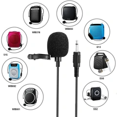 S6 3.5mm Lavalier Microphone – Clip-On Wired Lapel Mic for Voice Amplifiers | WinBridge
