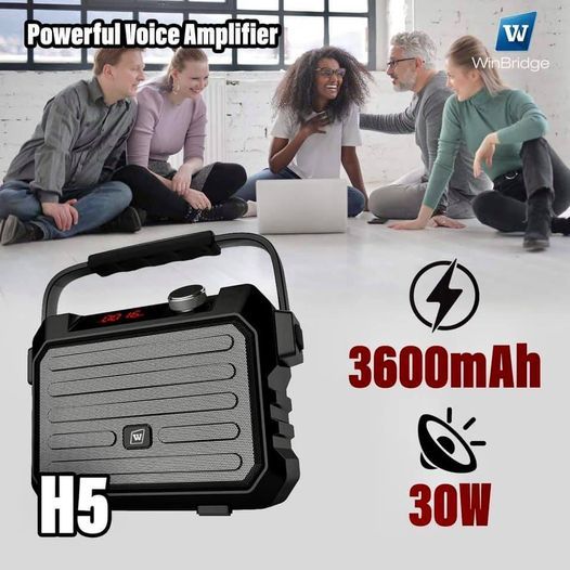 H5 30W UHF Wireless Voice Amplifier – High Power Portable PA System with TWS | WinBridge