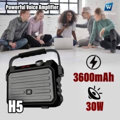 H5 30W UHF Wireless Voice Amplifier – High Power Portable PA System with TWS | WinBridge