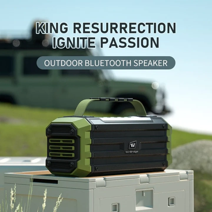 K30 60W Portable Bluetooth Speaker with UHF Wireless Microphone – IPX4 Outdoor Party System | WinBridge