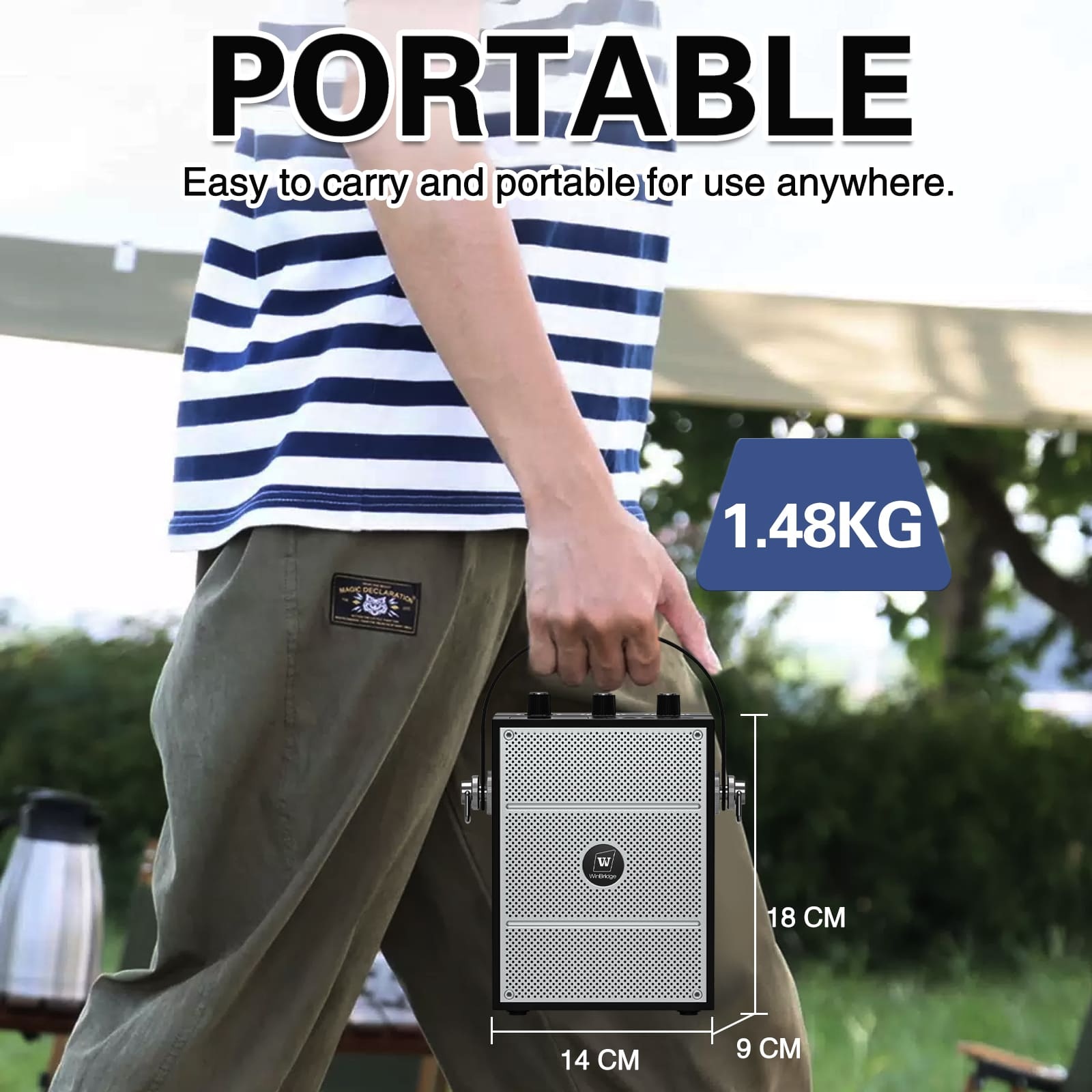 S98 40W UHF Wireless Voice Amplifier – Bluetooth 5.3 Professional PA System | WinBridge