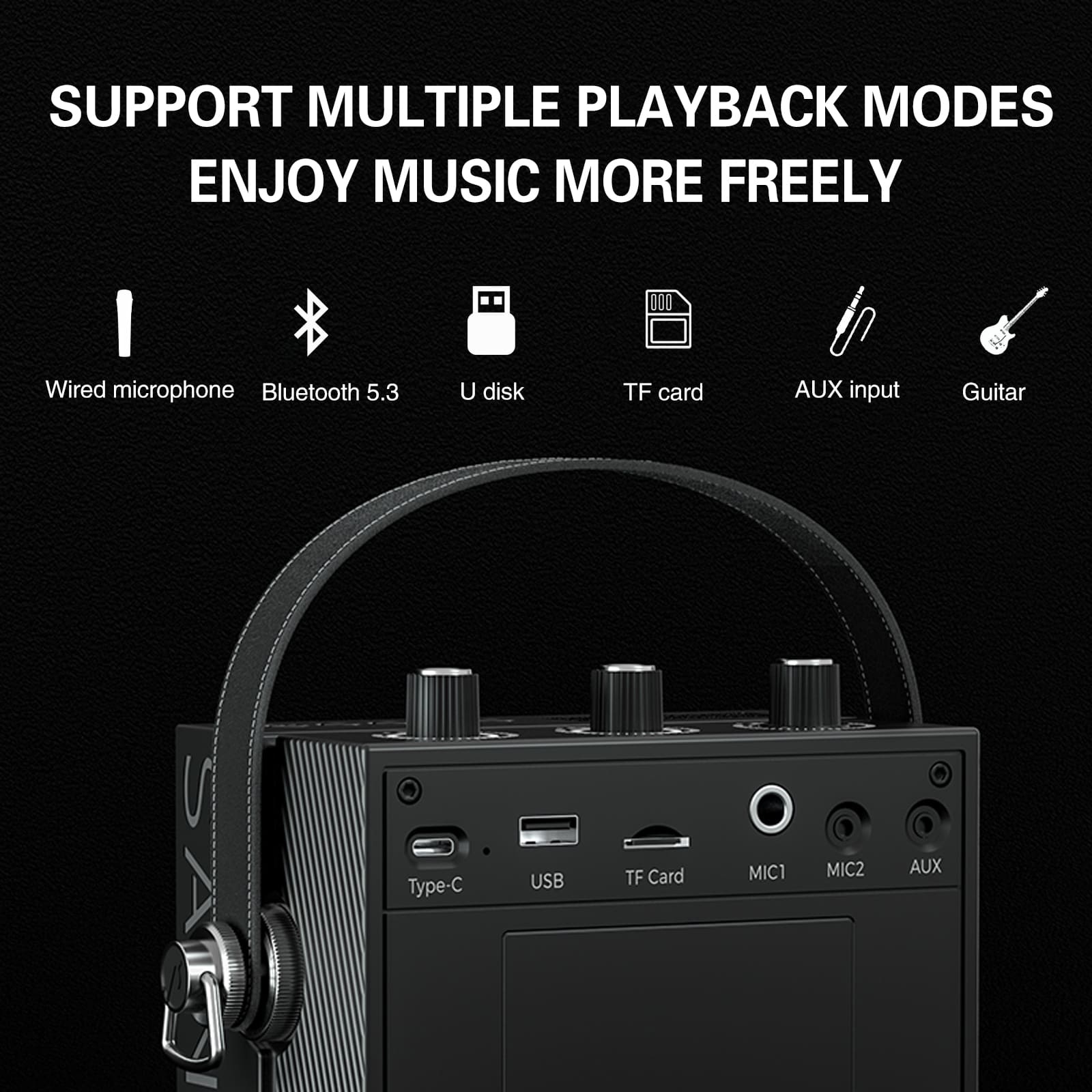 S98 40W UHF Wireless Voice Amplifier – Bluetooth 5.3 Professional PA System | WinBridge