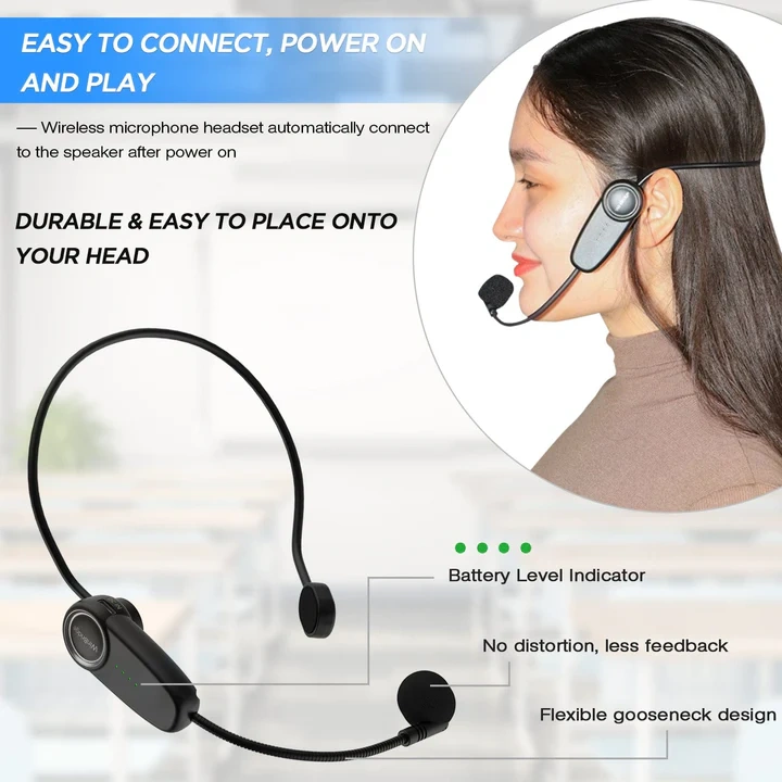 S10 UHF Wireless Headset Microphone for M801 Voice Amplifier | WinBridge
