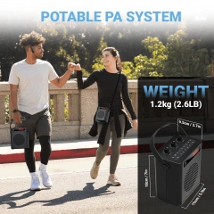 S95 40W Bluetooth 5.3 Voice Amplifier with Dual Wireless Microphones | WinBridge