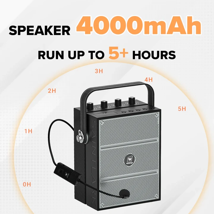 S97 60W Portable PA System with Dual Wireless Microphones | WinBridge