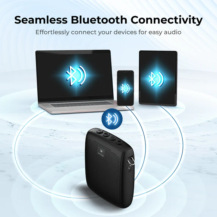 WB006 15W Portable Voice Amplifier with Wireless Lavalier Microphone | WinBridge