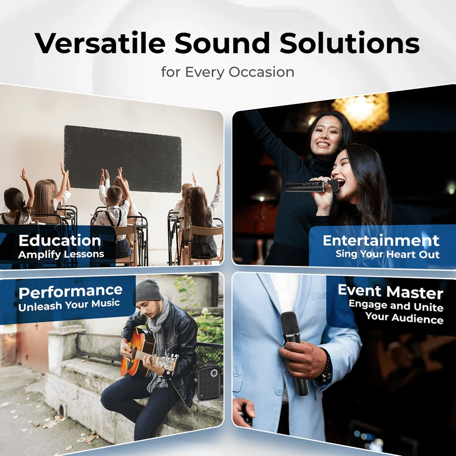 S100 70W Portable PA System with Wireless Handheld Microphone | WinBridge