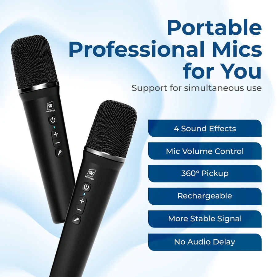 S99 100W Portable PA System with Dual Wireless Handheld Microphones | WinBridge