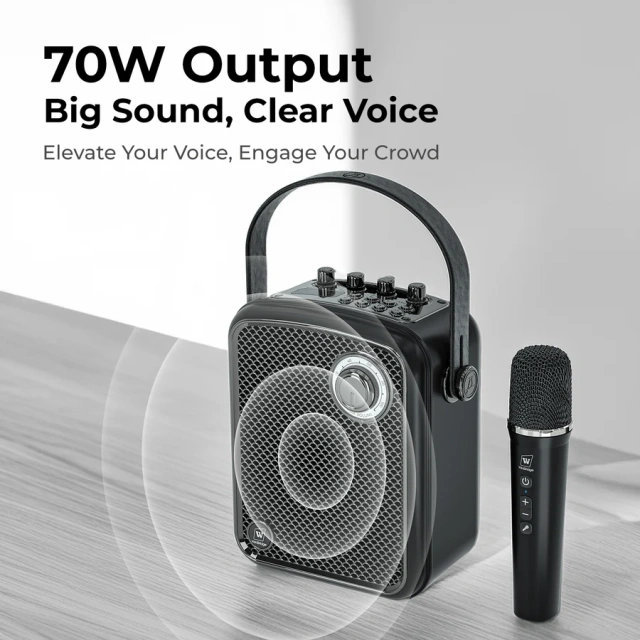 S100 70W Portable PA System with Wireless Handheld Microphone | WinBridge