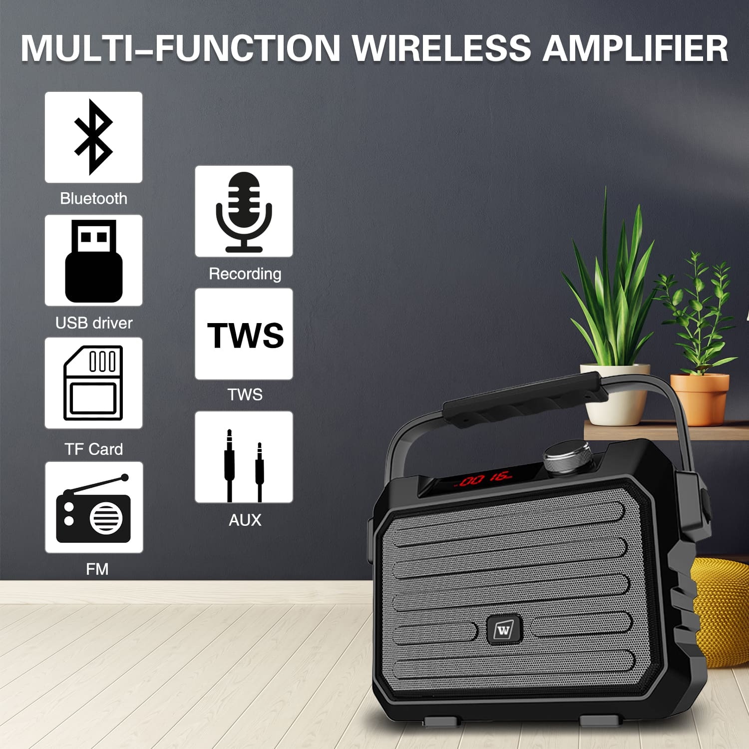 H5 Plus 30W UHF Wireless Voice Amplifier – Professional Portable PA System with Dual Microphone Kit | WinBridge