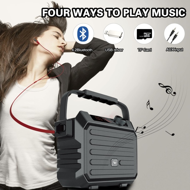 H5 Plus 30W UHF Wireless Voice Amplifier – Professional Portable PA System with Dual Microphone Kit | WinBridge