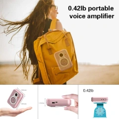 S208 10W Mini Voice Amplifier – Portable Rechargeable PA System with Wired Headset | WinBridge