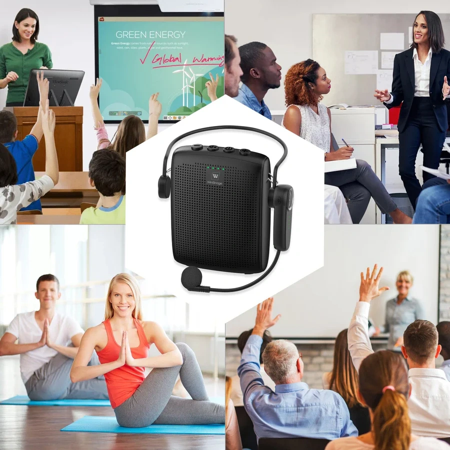 WB002 15W Bluetooth Wireless Voice Amplifier – Portable PA System with Headset Mic | WinBridge