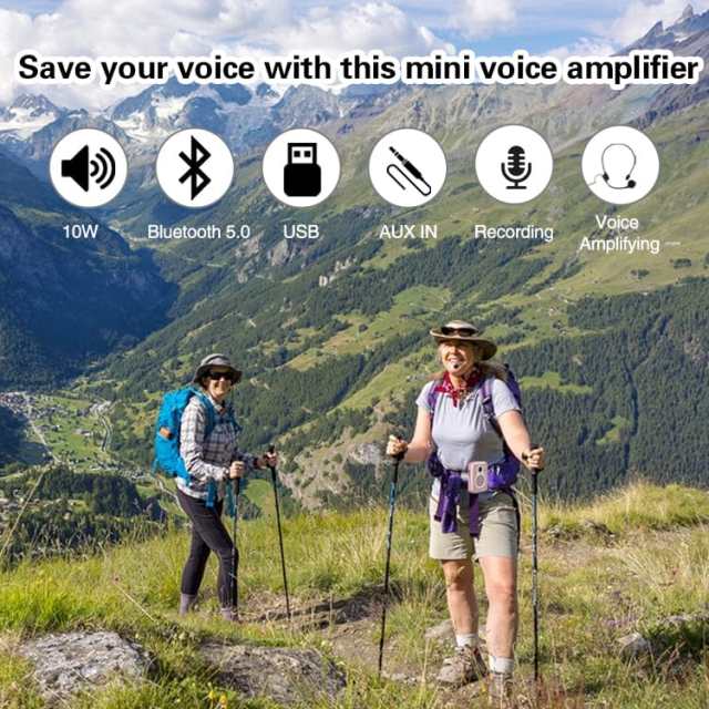 S208 10W Mini Voice Amplifier – Portable Rechargeable PA System with Wired Headset | WinBridge