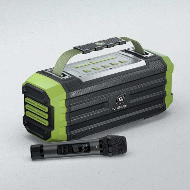K30 60W Portable Bluetooth Speaker with UHF Wireless Microphone – IPX4 Outdoor Party System | WinBridge