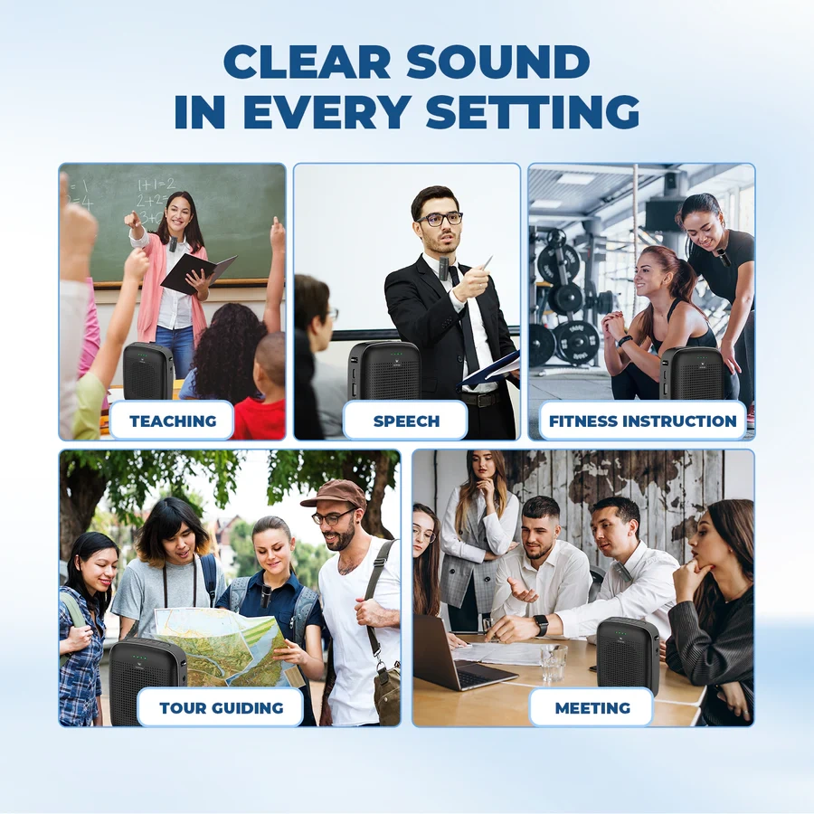 A006 15W Bluetooth Voice Amplifier with Wireless Lavalier Microphone | WinBridge
