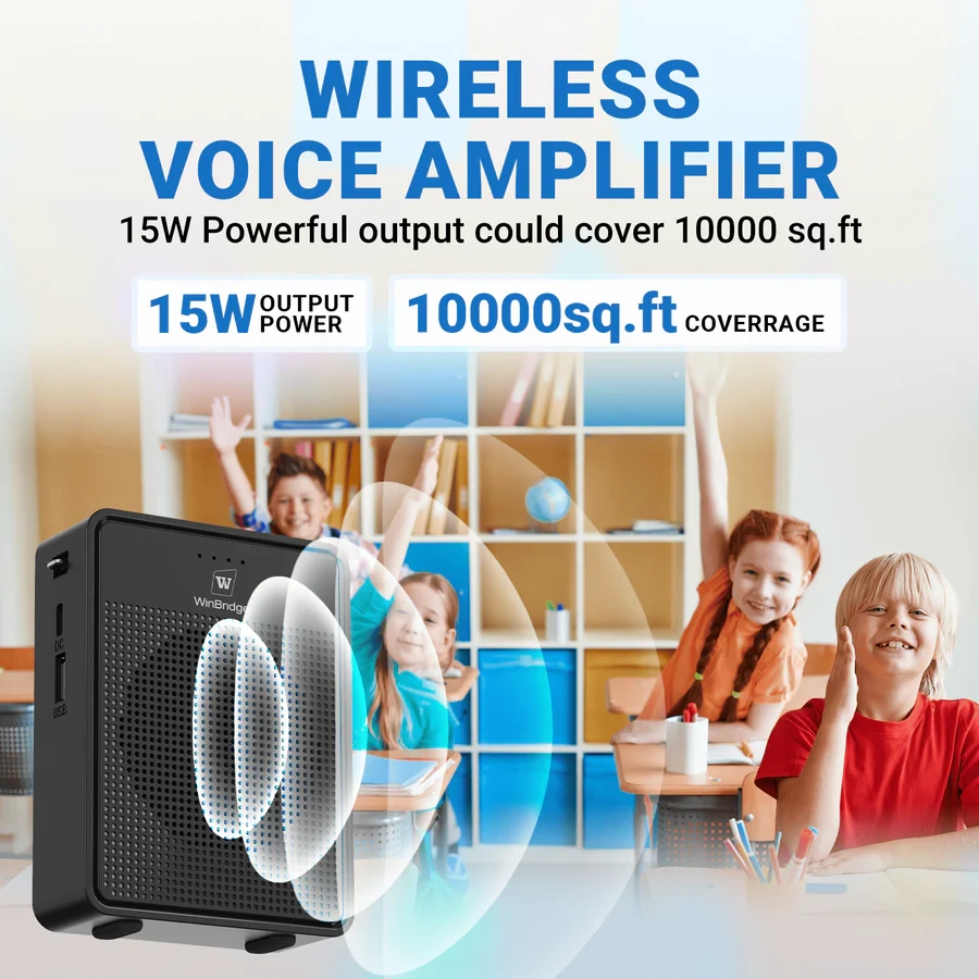 B002 15W Bluetooth Voice Amplifier with Wireless Headset Microphone | WinBridge
