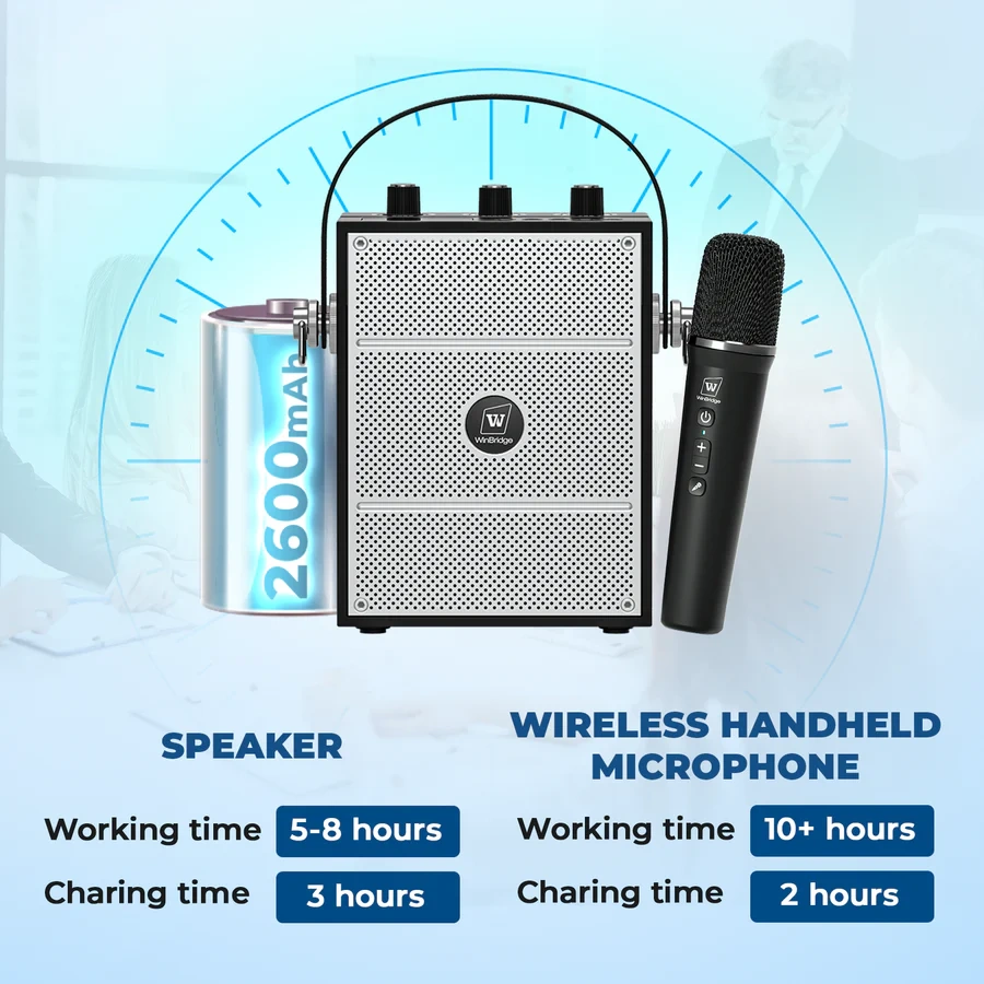 S98 Pro 50W Wireless PA System with Dual Microphones | WinBridge