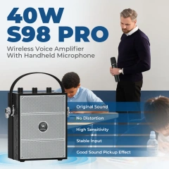 S98 Pro 50W Wireless PA System with Dual Microphones | WinBridge