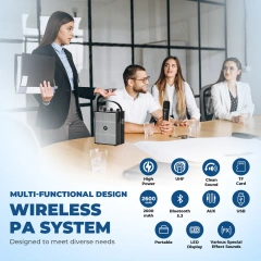 S98 Pro 50W Wireless PA System with Dual Microphones | WinBridge