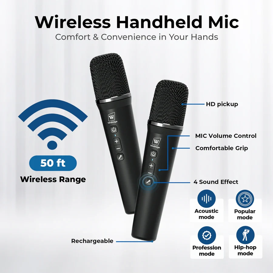 S100 Pro 70W Wireless PA System with Dual Microphones | WinBridge